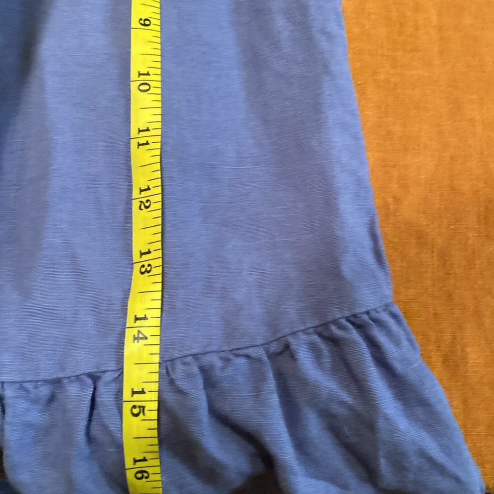 Periwinkle Ruffle Linen Dresss - Picture 6 of 8